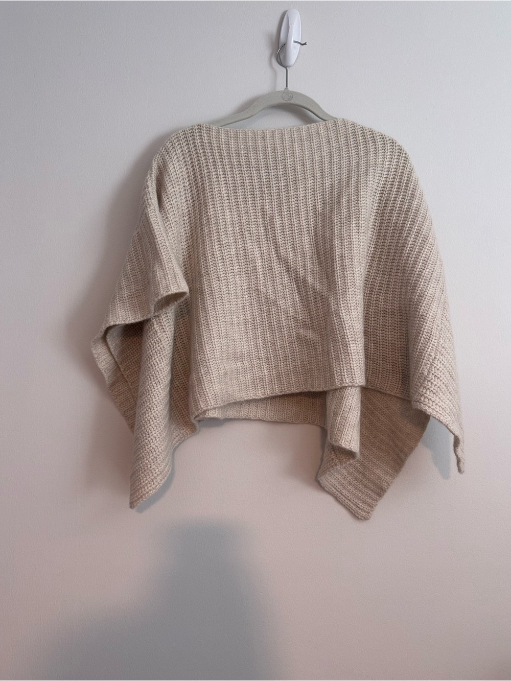 henri bendel poncho tan sweater
